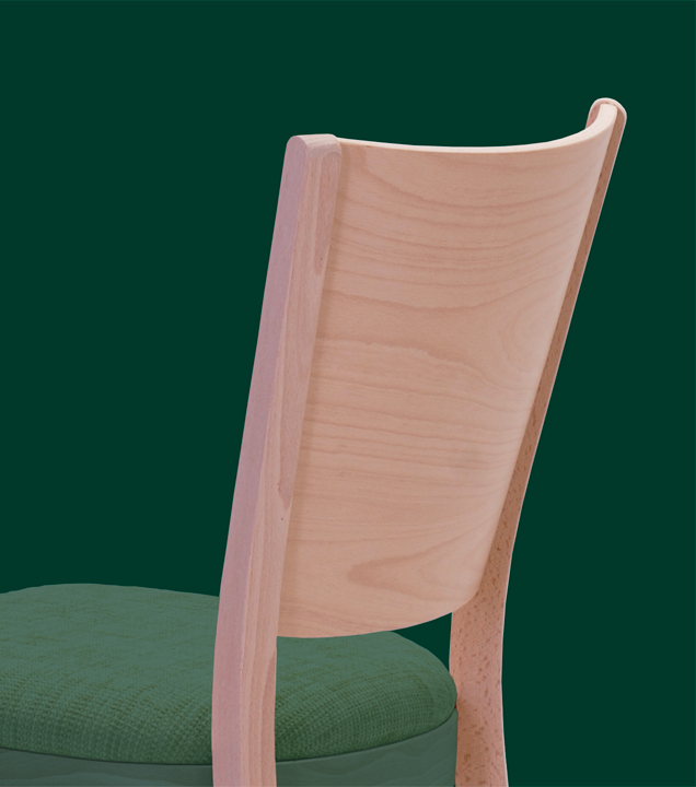Back rest - Arol AL wooden chair with armrests