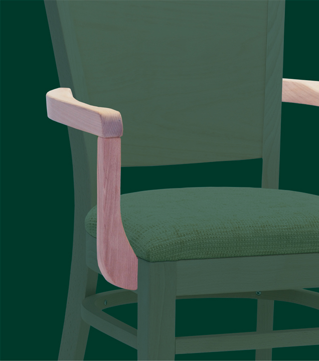 Arm rests - Arol AL wooden chair with armrests