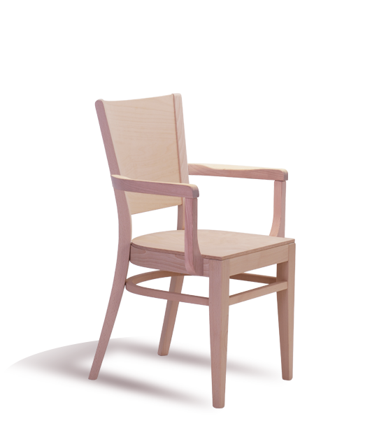 Arol AL wooden chair with armrests
