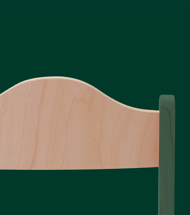 Back rest - Ladik brim solid wood baby chair