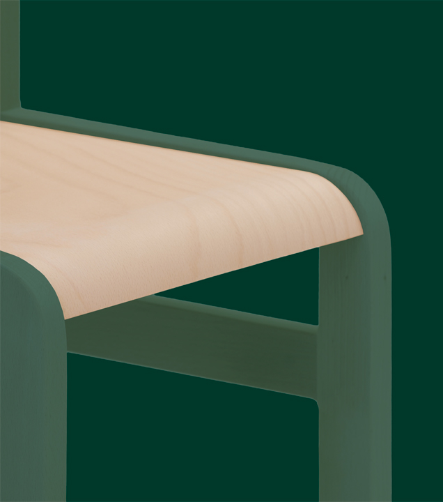 Seat - Ladik brim solid wood baby chair