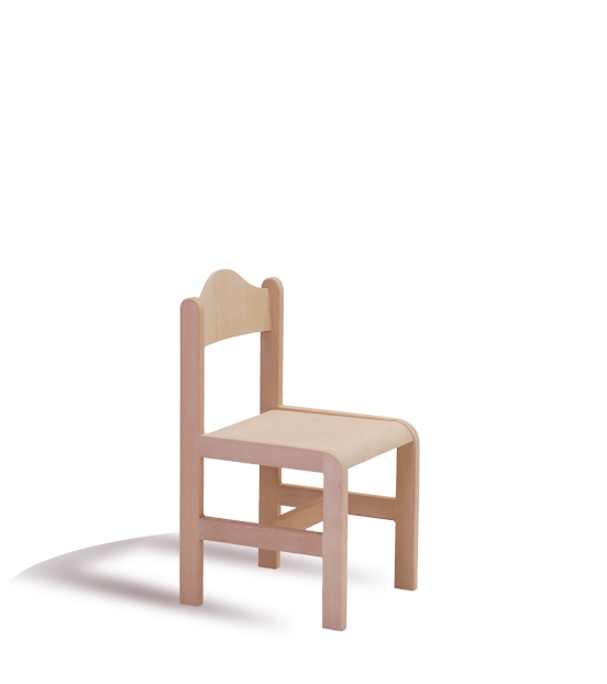 Ladik brim solid wood baby chair