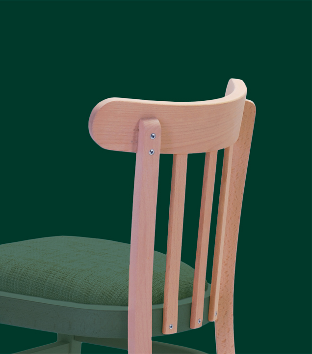 Back rest - Marconi P natural, white or brown chair