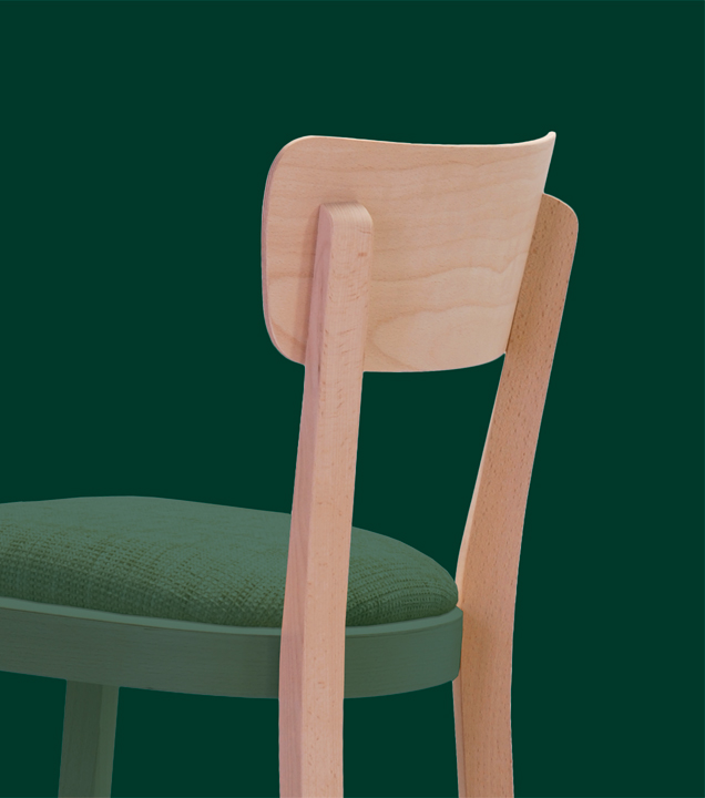 Back rest - Nico Bar P, padded barstool for the kitchen